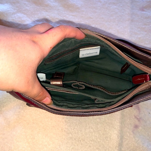 Red and Gray Liz Claiborne Purse - Picture 8 of 11